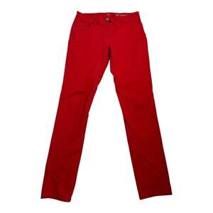 NY&CO Red Jeans  Low Rise Skinny Denim Preppy Stretch 6